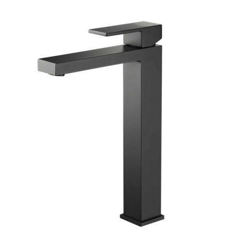 AREZZO design CUBEFIELD magasított mosdócsaptelep, matt fekete AR-4402B