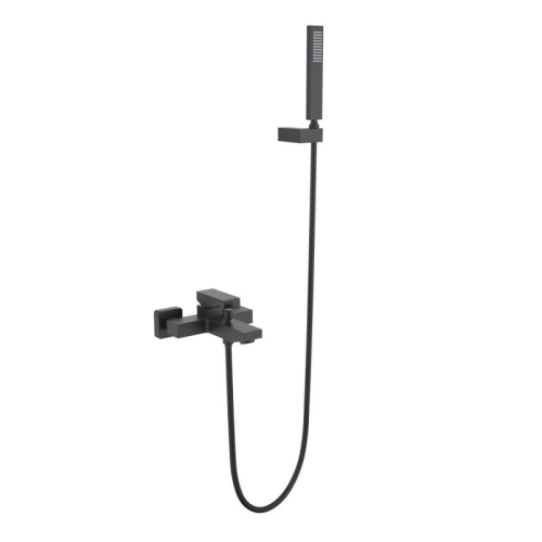 AREZZO design CUBEFIELD kádcsaptelep szett, matt fekete AR-4410B