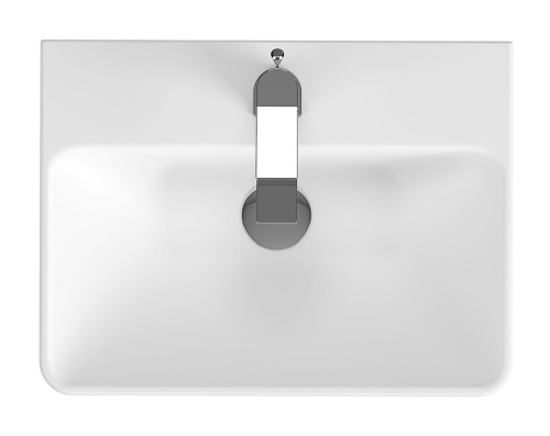 Cersanit Lara falra szerelhető mosdószekrény Mille 50 mosdóval, fehér S801-321-DSM