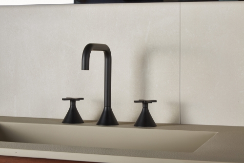 Bugnatese ORION 3 lyukas mosdó csaptelep klikk-klakk leeresztővel, matt fekete 5512SCNE