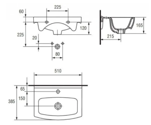 Cersanit Sati 50 mosdószekrény Cersania kerámia mosdóval S567-002-DSM