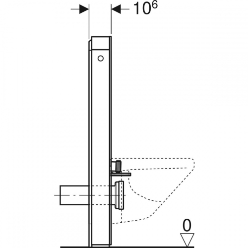 Geberit Monolith Plus 101 szanitermodul fali WC-hez, fekete üveg 131.221.SJ.7