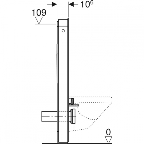 Geberit Monolith Plus 114 szanitermodul fali WC-hez, fekete üveg 131.231.SJ.7