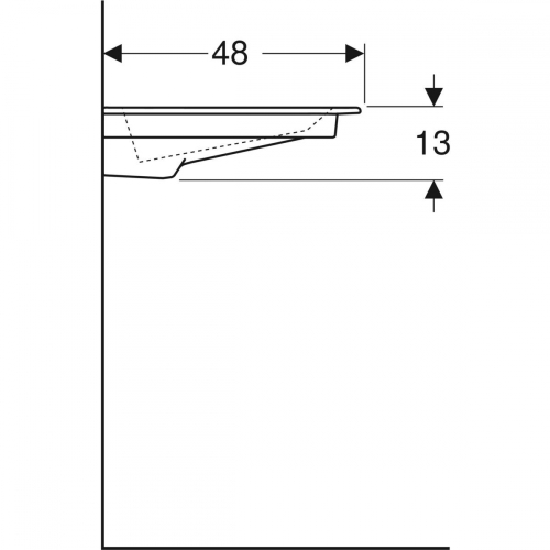 Geberit ONE 75x48 cm KeraTect mosdó, fehér 505.004.00.1