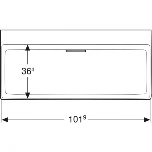 Geberit ONE 105x48 cm KeraTect mosdó csaplyuk nélkül, fehér 505.045.00.1