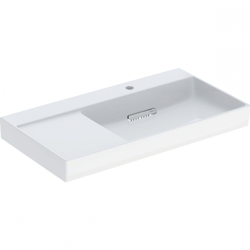 Geberit ONE 90x48 cm KeraTect mosdó bal oldali pakolófelülettel, fehér 505.043.00.1