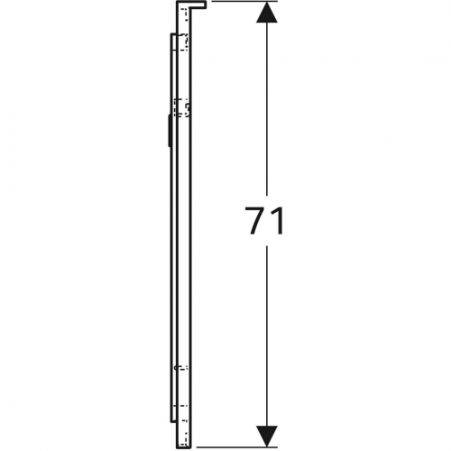Geberit Xeno 60x71 cm tükör világítással, szálcsiszolt alumínium 500.521.00.1