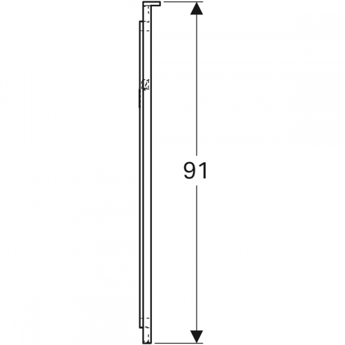 Geberit Xeno 40x91 cm tükör világítással, szálcsiszolt alumínium 500.520.00.1