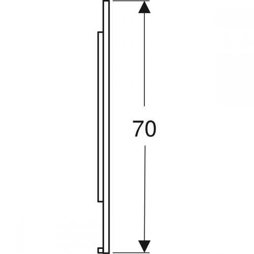 Geberit Option Plus Square 75x70 cm tükör világítással, matt fekete/eloxált alumínium 502.782.14.1