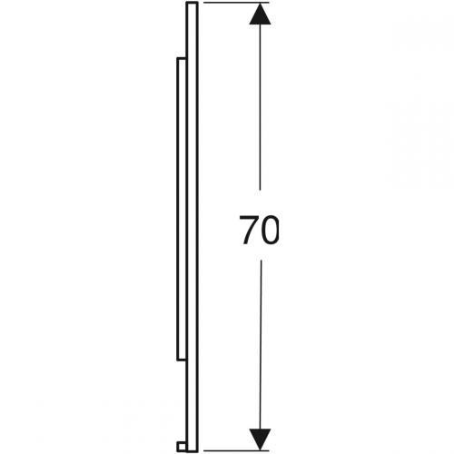 Geberit Option Plus Square 105x70 cm tükör világítással, eloxált alumínium 502.784.00.1