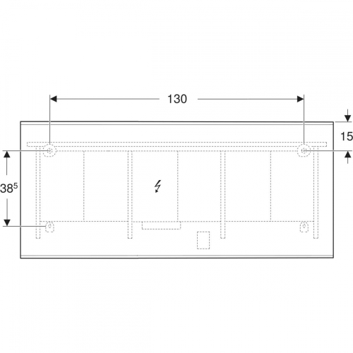 Geberit Option Plus Square 160x70 cm tükör világítással, eloxált alumínium 502.787.00.1