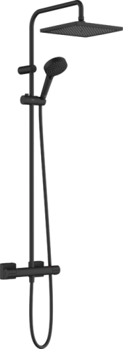 Hansgrohe Vernis Shape Showerpipe 240, 1jet termosztátos zuhanyrendszer matt fekete 26427670