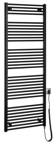 Sapho AQUALINE DIRECT-E 600x1680mm elektromos fürdőszobai radiátor, matt fekete ILE66TB