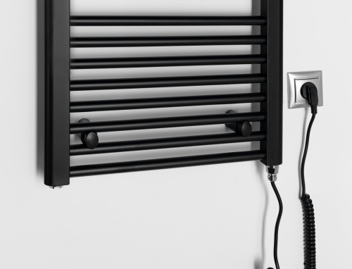 Sapho AQUALINE DIRECT-E 450x960mm elektromos fürdőszobai radiátor, matt fekete ILE94TB