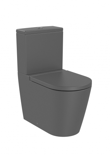 Roca Inspira Round falra tolható Rimless monoblokkos wc csésze, onyx A342526640