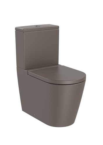 Roca Inspira Round falra tolható Rimless monoblokkos wc csésze, kávé A342526660