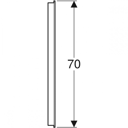 Geberit Option Basic Square 140x70 cm tükör világítással, eloxált alumínium 502.811.00.1