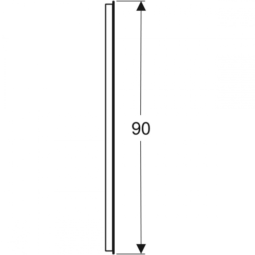 Geberit Option Basic Square 60x90 cm tükör világítással, eloxált alumínium 502.812.00.1