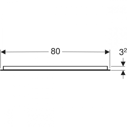Geberit Option Basic Square 80x90 cm tükör világítással, eloxált alumínium 502.813.00.1