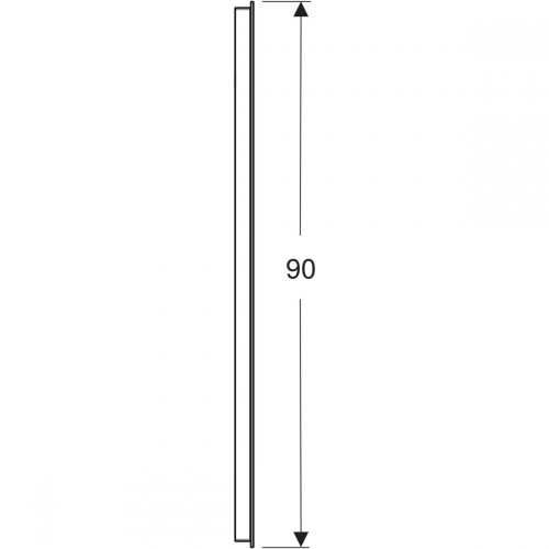 Geberit Option Basic Square 100x90 cm tükör világítással, eloxált alumínium 502.814.00.1