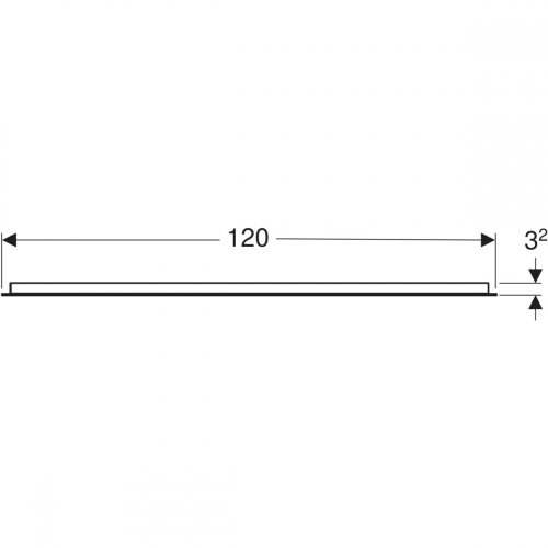 Geberit Option Basic Square 120x90 cm tükör világítással, eloxált alumínium 502.815.00.1