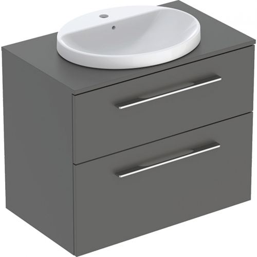 Geberit Selnova Square 80 szekrény mosdóval szett, matt láva 502.873.00.1