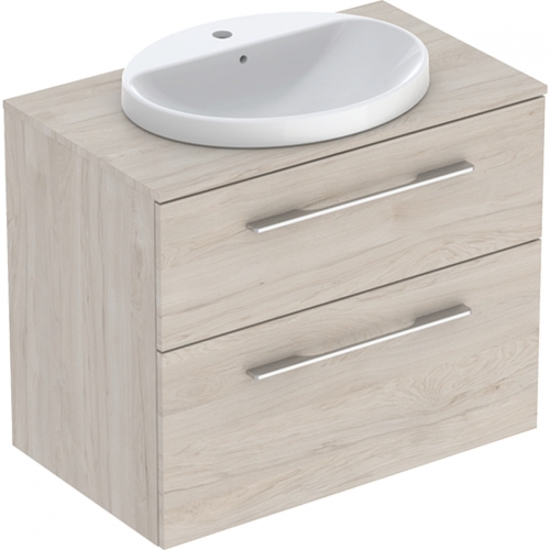 Geberit Selnova Square 80 szekrény mosdóval szett, világos hikoridió 502.875.00.1