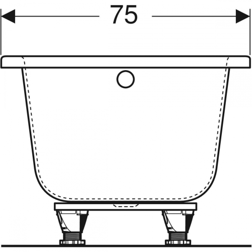 Geberit Perfect 170x75 cm egyenes fürdőkád lábakkal, fehér 554.073.01.1