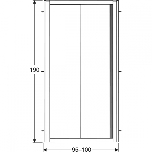 Geberit GEO 95-100 cm tolóajtó, ezüstözött 560.133.00.2