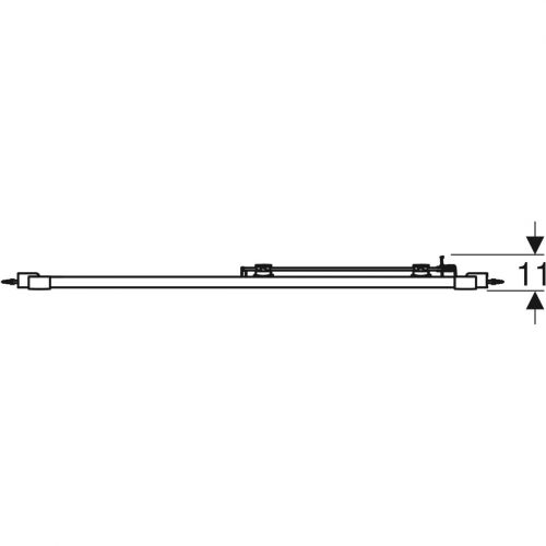 Geberit GEO 105-110 cm tolóajtó, ezüstözött 560.143.00.2