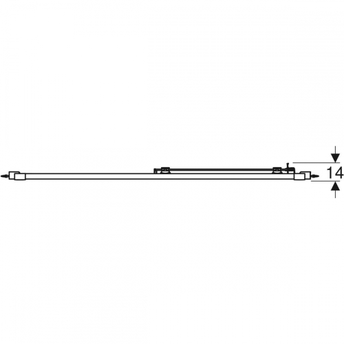 Geberit GEO 135-140 cm tolóajtó, ezüstözött 560.163.00.2