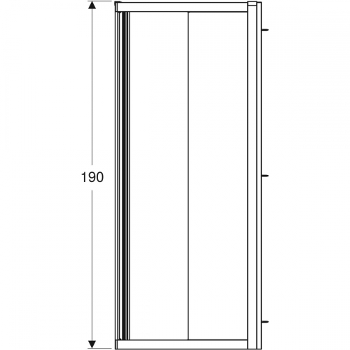 Geberit GEO 80x80 szögletes zuhanykabin, ezüstözött 560.112.00.2