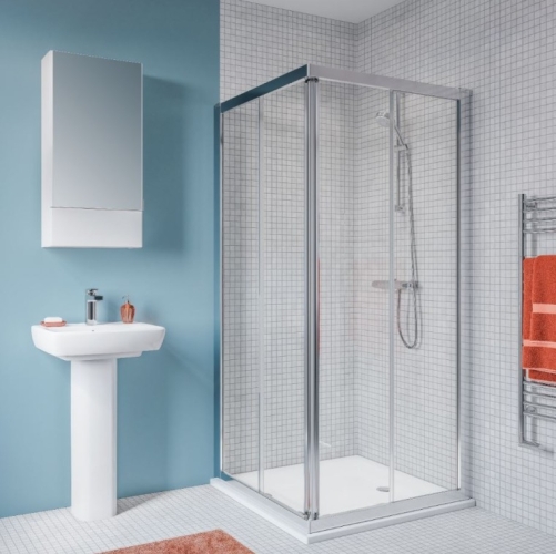 Geberit GEO 90x90 szögletes zuhanykabin, ezüstözött 560.122.00.2