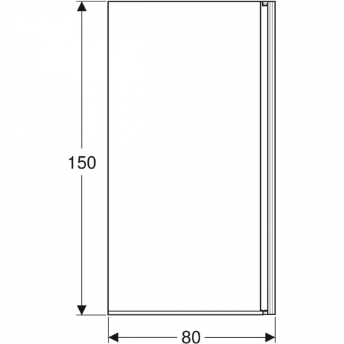 Geberit GEO 80 kádparaván, ezüstözött 560.118.00.2
