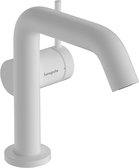 Hansgrohe Tecturis S egykaros mosdócsaptelep Fine 110, CoolStart, Push-open lefolyógarnitúrával, matt fehér 73320700