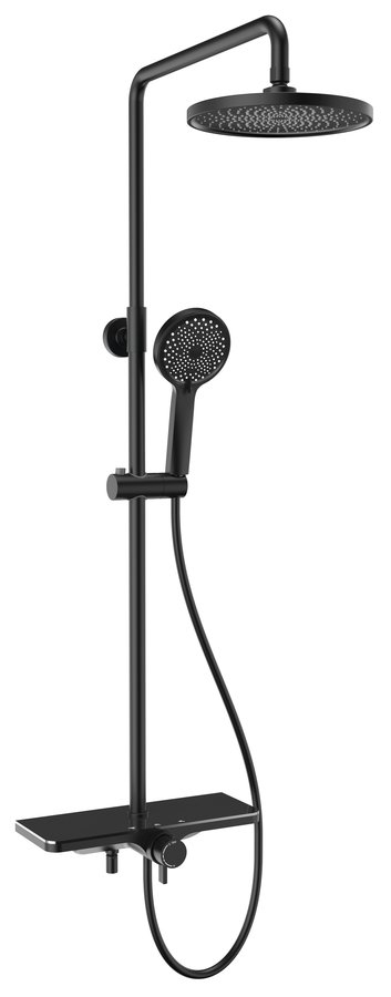 Sapho AQUALINE ARONA zuhanyrendszer kádtöltővel, matt fekete SL210B