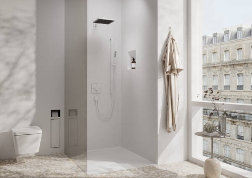 Hansgrohe Pulsify E Keskeny kézizuhany, 1jet Ecosmart, matt fehér 24320700