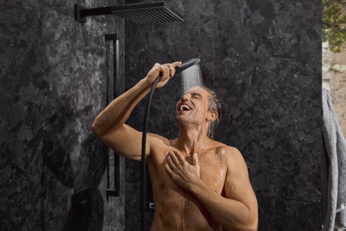 Hansgrohe Pulsify E zuhanyszett, 1 jet Ecosmart 90 cm-es, matt fekete 24380670