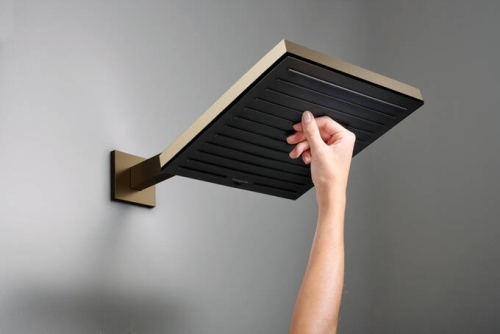 Hansgrohe Pulsify E 1jet EcoSmart+ fejzuhany, szálcsiszolt bronz 24333140