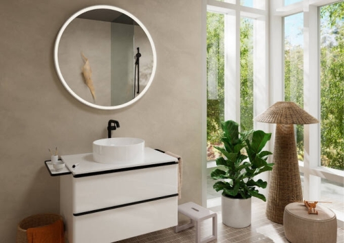 Hansgrohe Tecturis S egykaros mosdócsaptelep Fine 240, CoolStart EcoSmart+, Push-open lefolyógarnitúrával, matt fekete 73370670