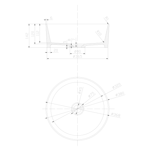 Sapho THIN 38 cm Rockstone pultra szerelhető mosdó, matt fehér WN548