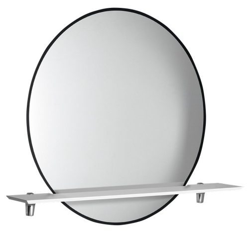 Sapho SHARON 80 LED tükör polccal, matt fekete 31255CI-01