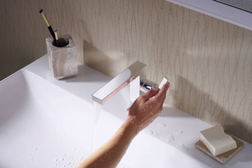 Hansgrohe Tecturis E egykaros mosdócsaptelep Fine 110, CoolStart EcoSmart+, Push-open lefolyógarnitúrával, króm 73020000
