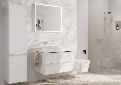 Hansgrohe Tecturis E Egykaros mosdócsaptelep Fine 240, CoolStart EcoSmart+, lefolyógarnitúra nélkül, matt fehér 73072700