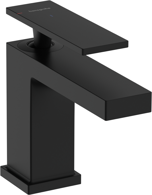 Hansgrohe Tecturis E Egykaros mosdócsaptelep 80, CoolStart EcoSmart, automata lefolyógarnitúrával, matt fekete 73002670