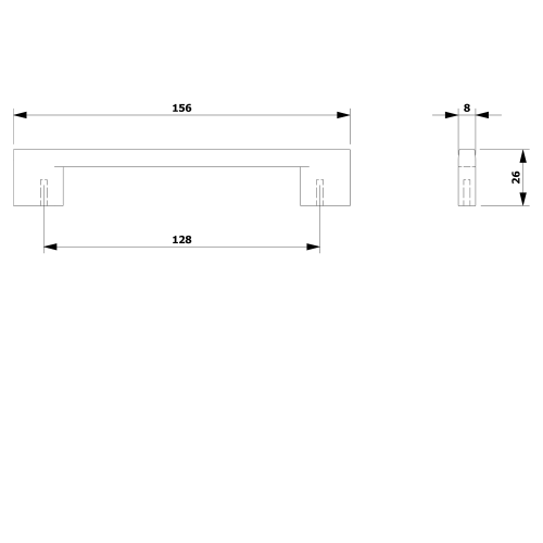 Sapho AQUALINE KILI 13 fém fogantyú, króm 10090