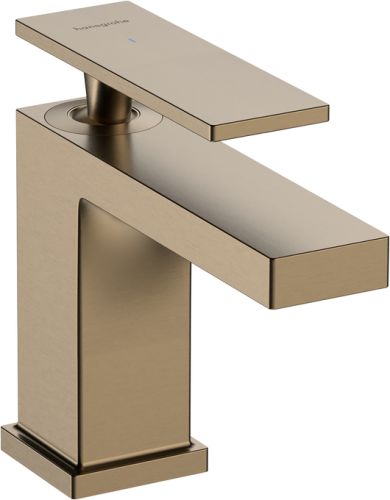 Hansgrohe Tecturis E Pillar csaptelep 80 EcoSmart+, hideg, vagy előre beállított hőmérsékletű vízhez, lefolyógarnitúra nélkül, szálcsiszolt bronz 73013140
