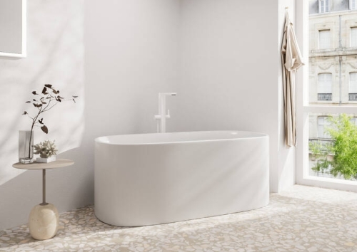 Hansgrohe Tecturis E egykaros szabadonálló kádcsaptelep, matt fehér 73445700