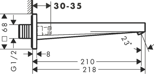 Hansgrohe Tecturis E kádtöltő, króm 73410000