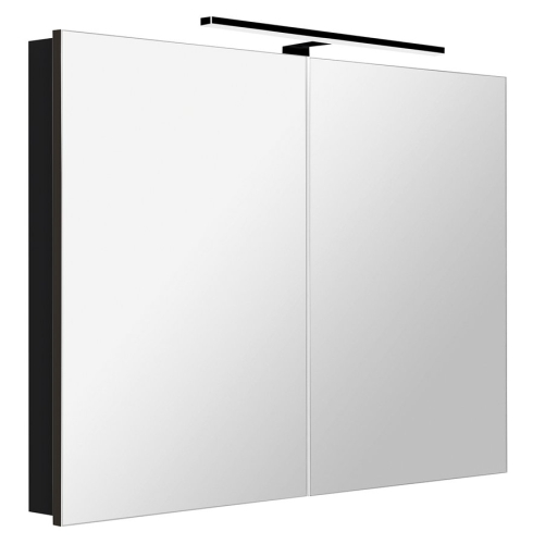 Sapho GRETA 100x70 cm tükrösszekrény LED világítással, matt fekete GT105-0035
